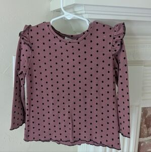 Zara | Kids Mauve Polka Dot Long Sleeve Top